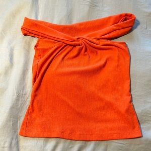 ANTHROPOLOGIE Maeve stretchy red/orange blouse